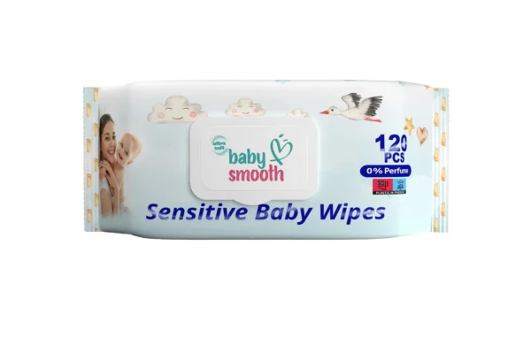 Baby Smooth baby wipes packaging – Gentle and soothing wipes for delicate baby skin