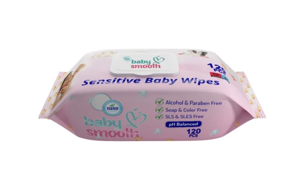 Baby Smooth baby wipes packaging – Gentle and soothing wipes for delicate baby skin