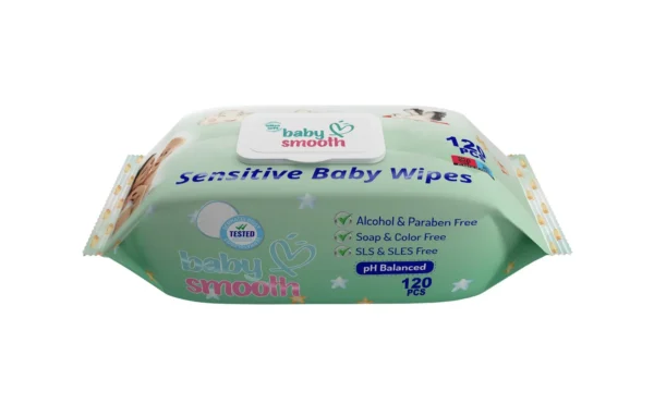 Baby Smooth baby wipes packaging – Gentle and soothing wipes for delicate baby skin