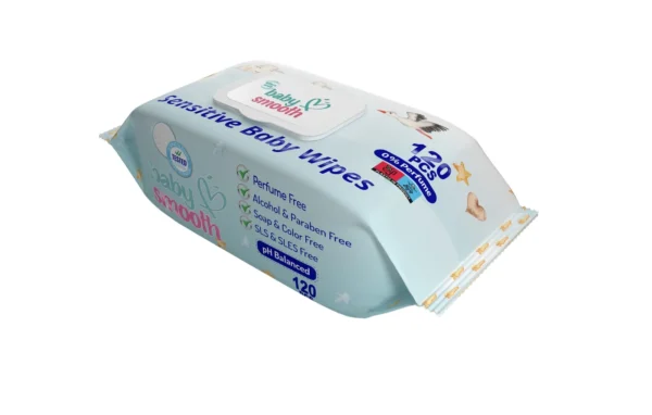 Baby Smooth baby wipes packaging – Gentle and soothing wipes for delicate baby skin