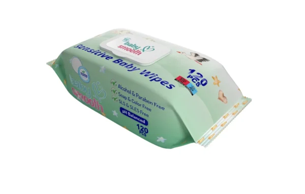 Baby Smooth baby wipes packaging – Gentle and soothing wipes for delicate baby skin