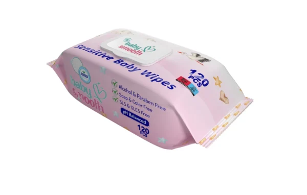 Baby Smooth baby wipes packaging – Gentle and soothing wipes for delicate baby skin