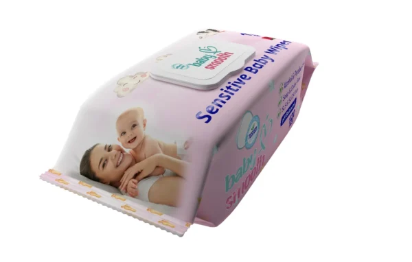 Baby Smooth baby wipes packaging – Gentle and soothing wipes for delicate baby skin