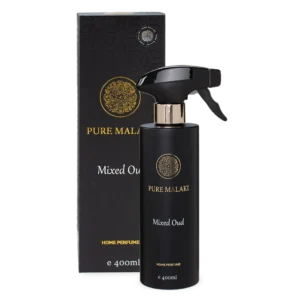 Pure Malaki Mixed Oud Perfume in a 400ml bottle, showcasing a sophisticated blend of various oud aromas and floral hints.